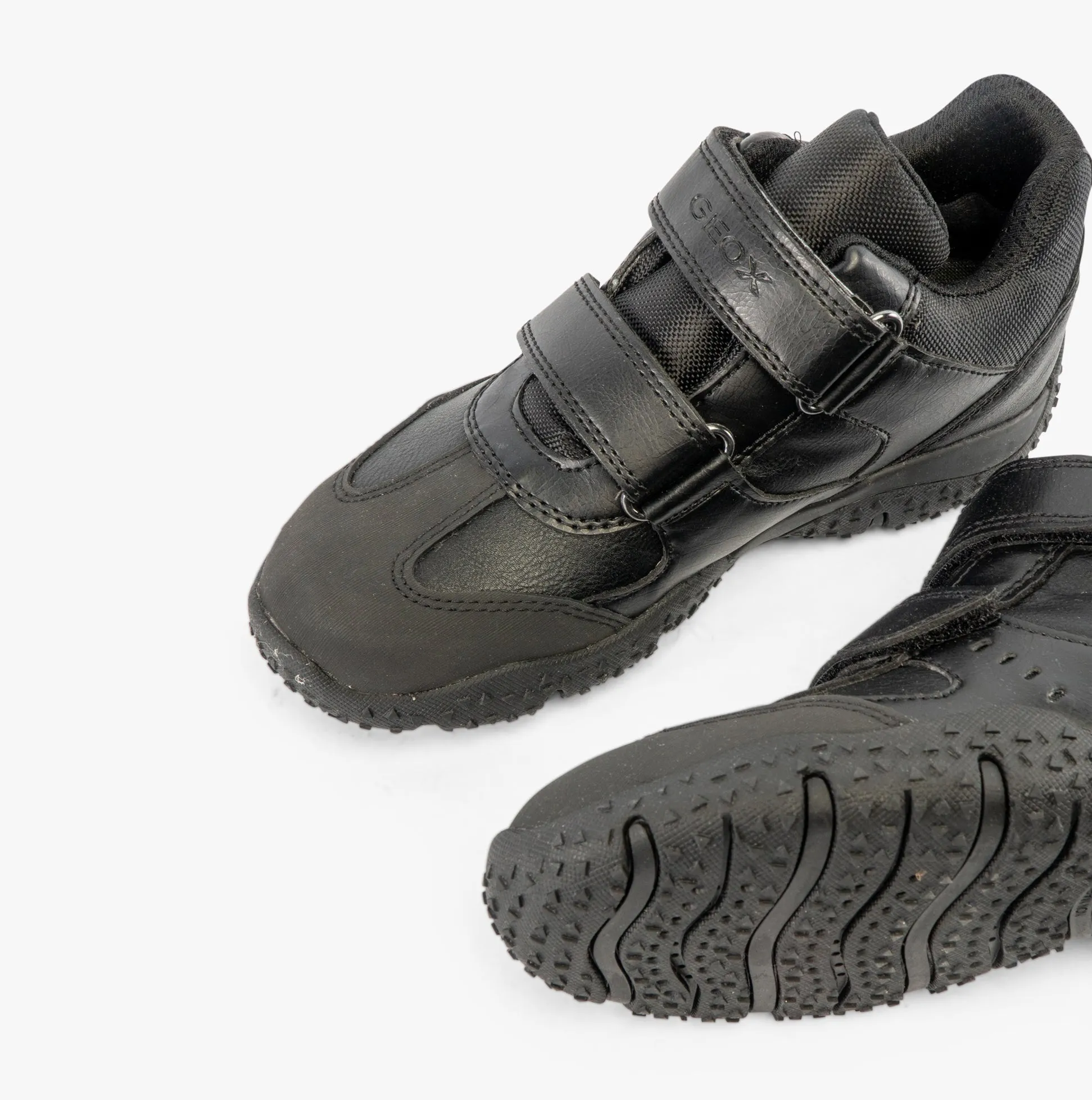 BALTIC B Boys Touch Fasten School Shoes Black