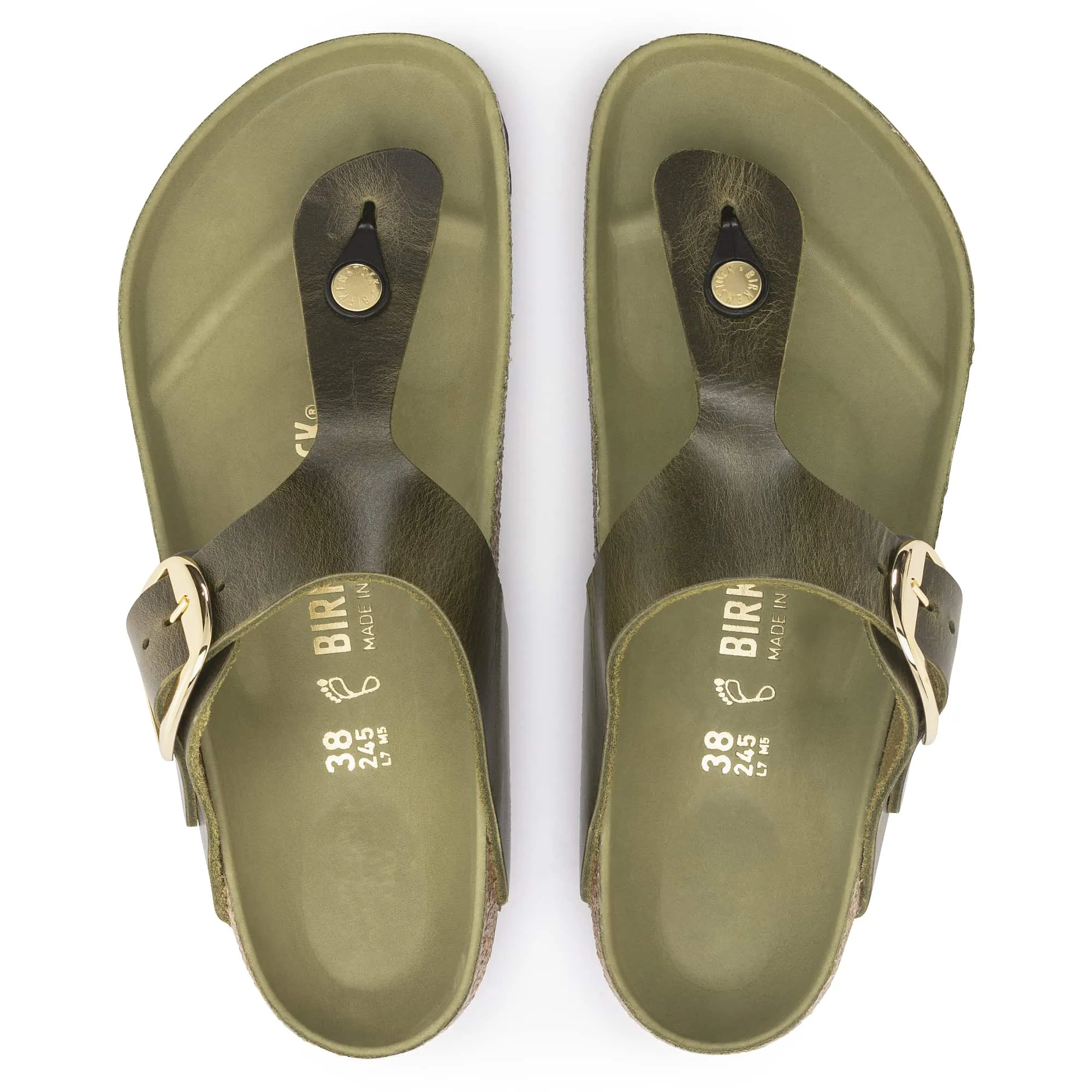 Gizeh Big Buckle Oiled Nubuck Leather