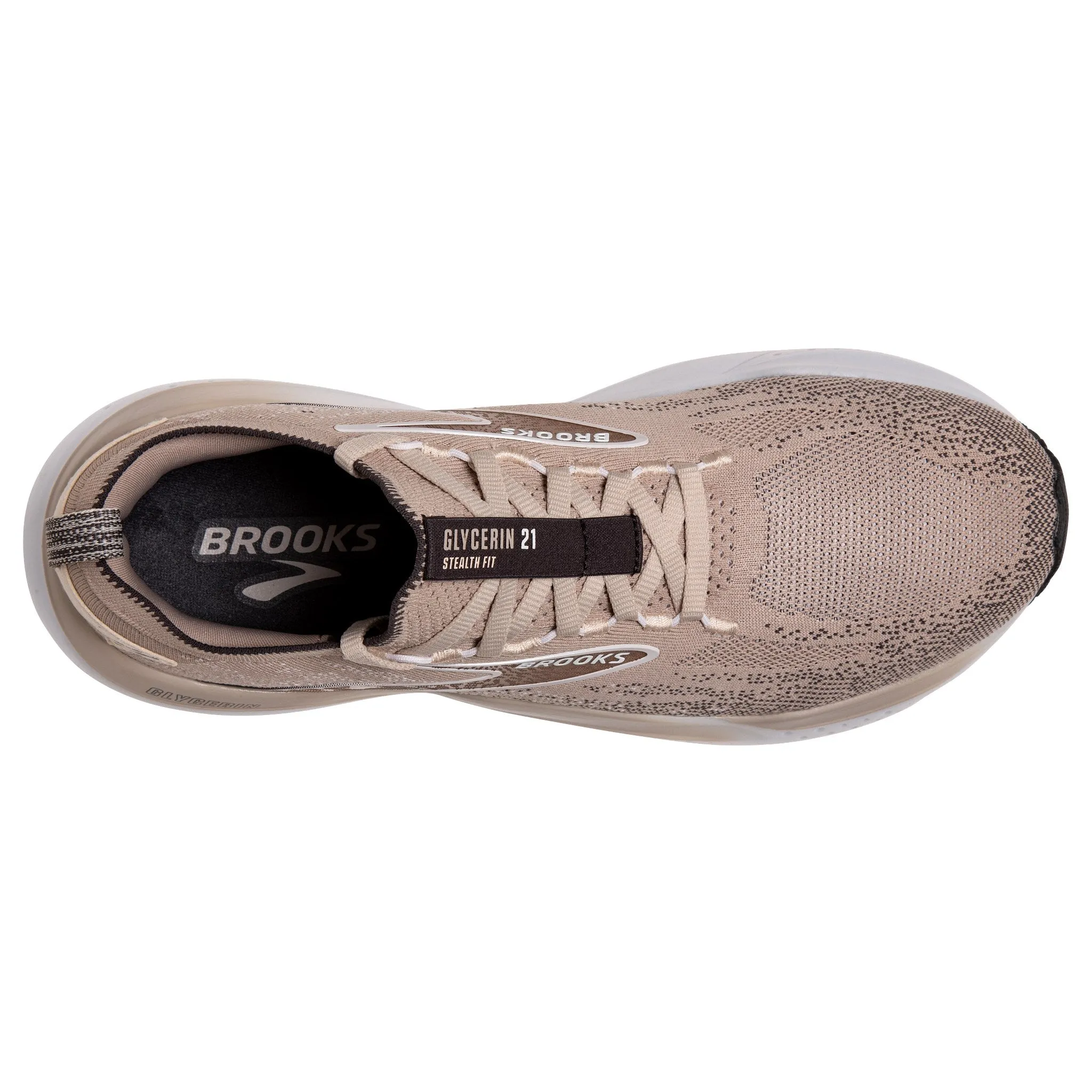 Men's Brooks Running Glycerin StealthFit 21 Road Running Shoe in Chateau Grey/Forged Iron
