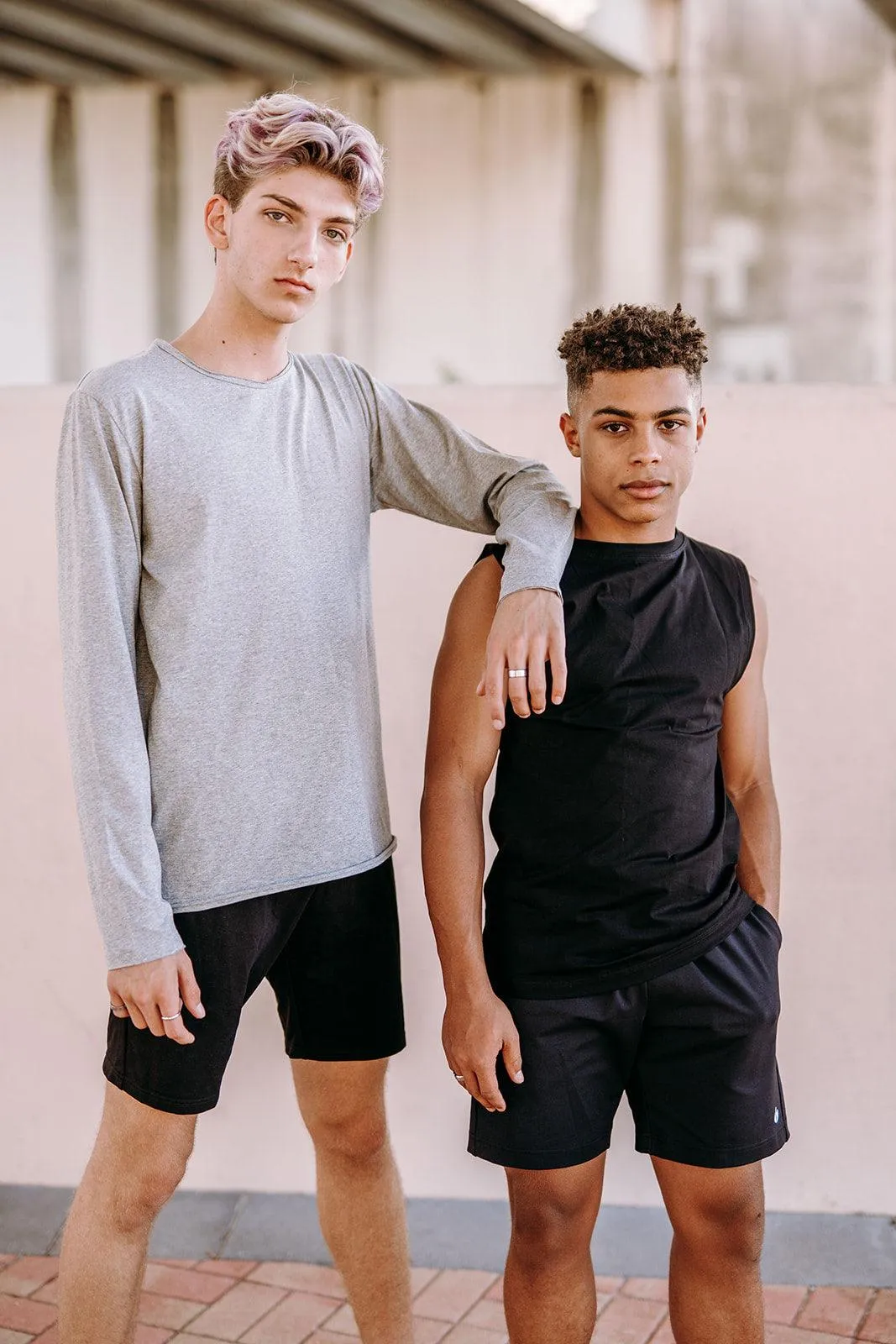 Youth Boys Grey Long Sleeve Tee
